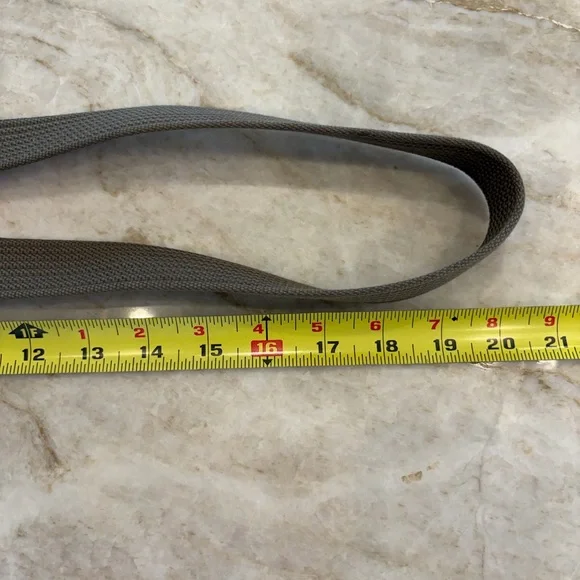 MEN'S SALE Olive Gray Canvas D-Ring Belt 40" Military Style Web Belt Casual - Picture 3 of 4